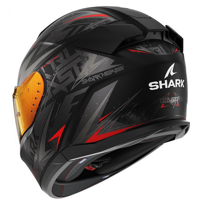 Мотошлем SHARK D-SKWAL 3 BLAST-R, цвет Черный/Серый/Красный, Размер 2XL