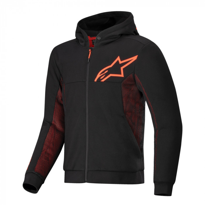 Толстовка Alpinestars Hoodie Chrome Air, черно-красный, размер XL