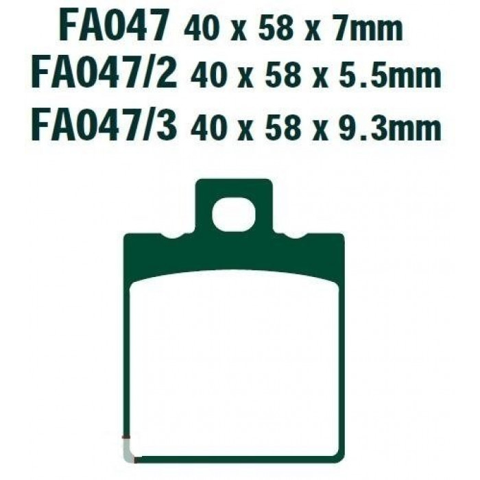 Тормозные колодки органические EBC FA047