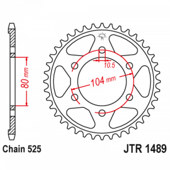 Звезда цепного привода JT JTR1489.46