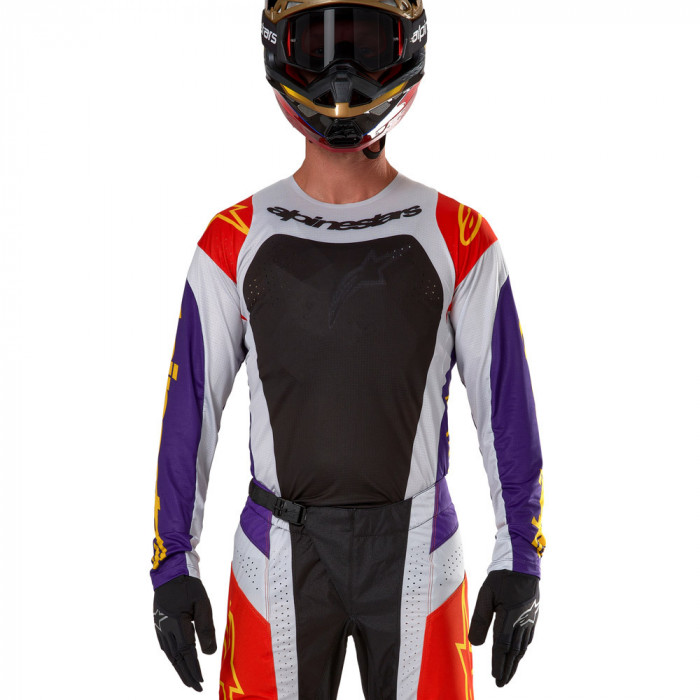 Джерси Alpinestars Techstar Ocur, оранжево-фиолетово-черный, размер M