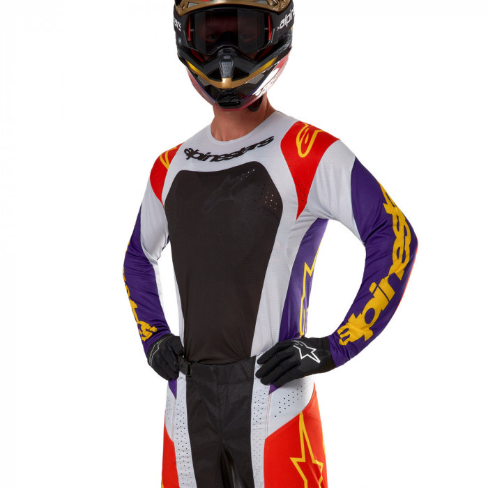 Джерси Alpinestars Techstar Ocur, оранжево-фиолетово-черный, размер M