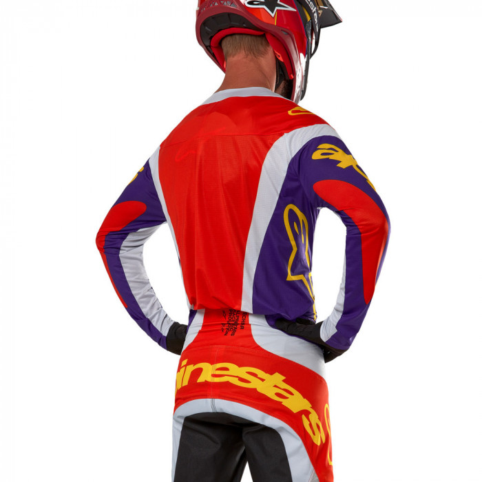 Джерси Alpinestars Techstar Ocur, оранжево-фиолетово-черный, размер M