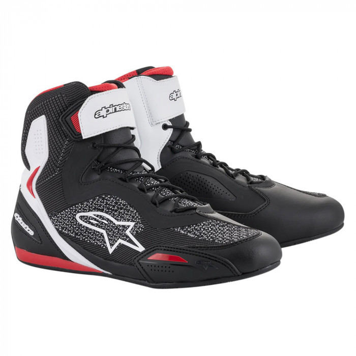 Мотоботы Alpinestars FASTER-3 RIDEKNIT SH, черно-бело-красный, размер 10