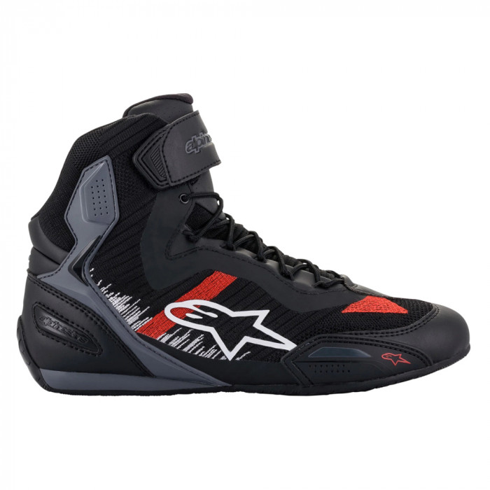 Мотоботы Alpinestars FASTER-3 RIDEKNIT SH, черно-серо-красный, размер 10.5