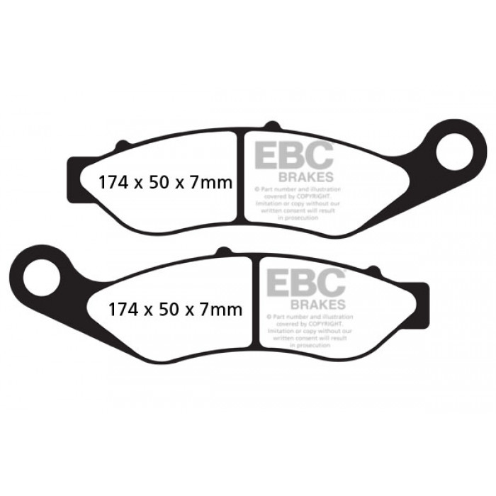 Тормозные колодки органические EBC FA638V