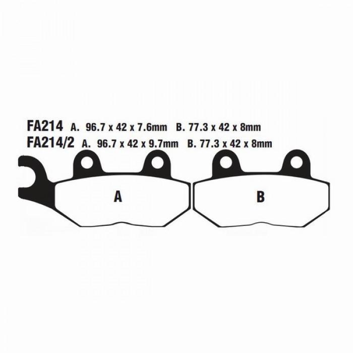 Тормозные колодки органические EBC FA214