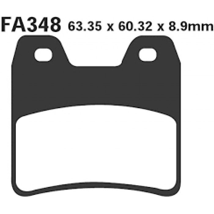 Тормозные колодки органические EBC FA348