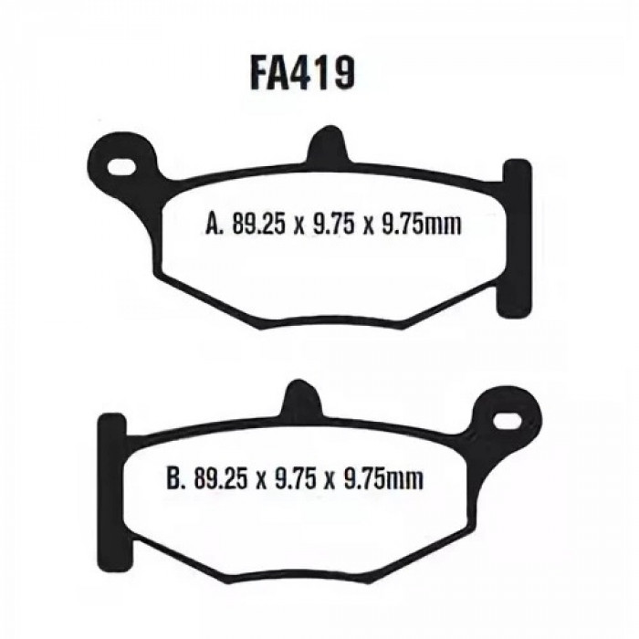 Тормозные колодки синтетические EBC FA419HH