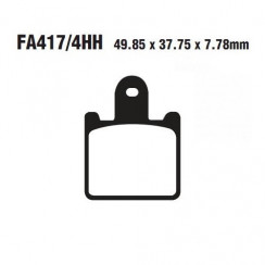 Тормозные колодки EBC FA417/4HH DOUBLE H Sintered (4 шт. в комплекте)