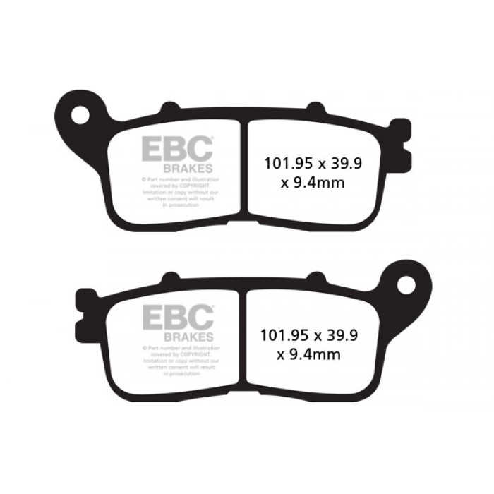 Тормозные колодки синтетические EBC FA636HH