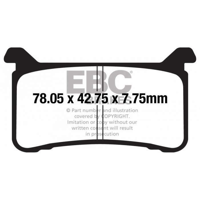 Тормозные колодки синтетические EBC FA700HH