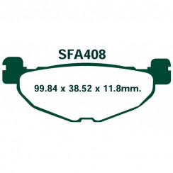Тормозные колодки синтетические EBC SFA408HH для скутера