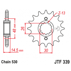 Звезда цепного привода JT JTF339.18