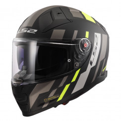 Мотошлем LS2 FF811 VECTOR II TRON, матовый черно-желтый, размер L