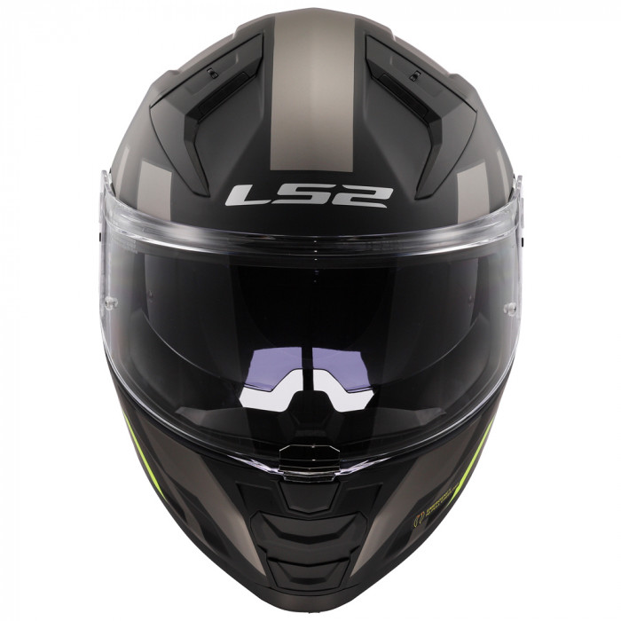 Мотошлем LS2 FF811 VECTOR II TRON, матовый черно-желтый, размер 2XL