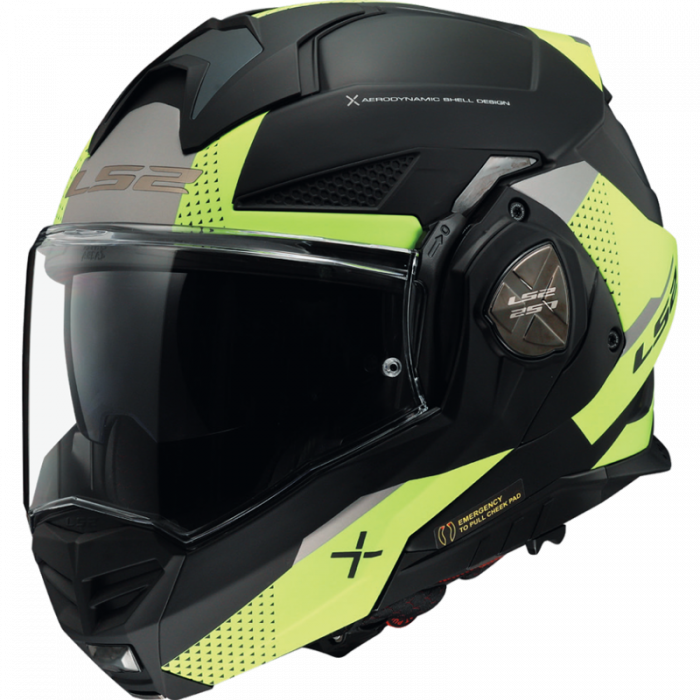 Мотошлем LS2 FF901 ADVANT X OBLIVION, черно-желтый матовый, размер L