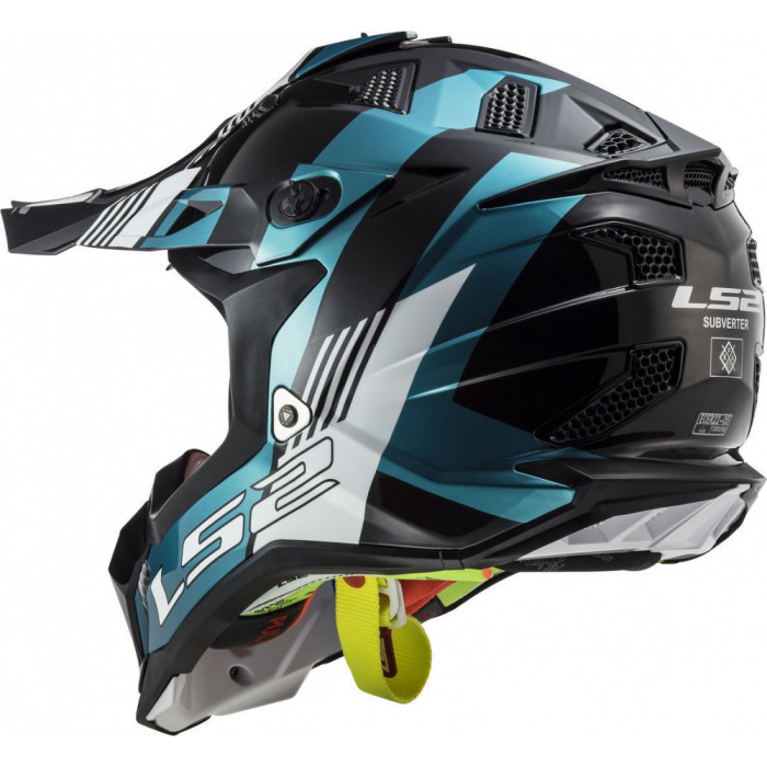 Мотошлем LS2 MX700 SUBVERTER EVO MAX, черно-бирюзовый, размер XS