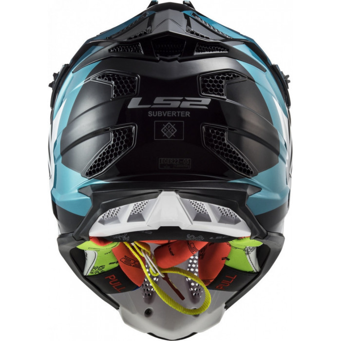 Мотошлем LS2 MX700 SUBVERTER EVO MAX, черно-бирюзовый, размер XS