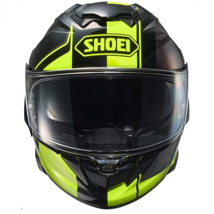 Мотошлем SHOEI GT-Air SCENARIO сертификация ECE 22.06 желто-черно-сине-серебристый глянец, TC-3, S