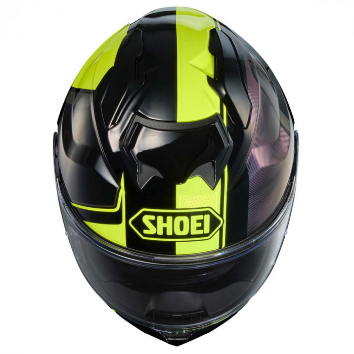 Мотошлем SHOEI GT-Air SCENARIO сертификация ECE 22.06 желто-черно-сине-серебристый глянец, TC-3, S