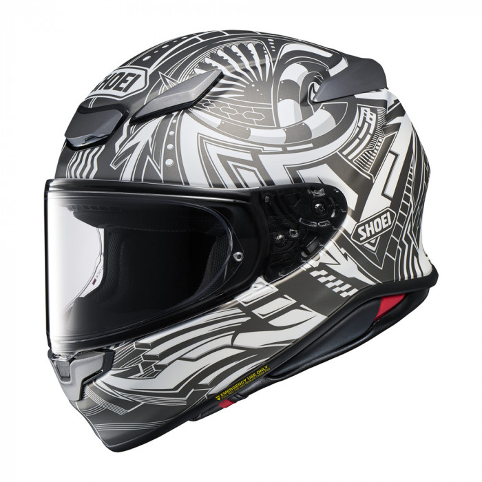 Мотошлем SHOEI NXR 2 BEAUT, бело-черно-серебристый, размер S