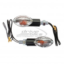 [EMGO] Поворотники (пара) мини 'слеза' CATEYE, цвет Бесцветный, цвет Черный