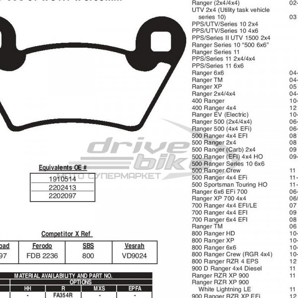 Тормозные колодки FA354R