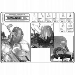 Крепеж ветрового стекла GIVI D140KIT Yamaha FZ6/FZ6 600 Fazer (04-06)