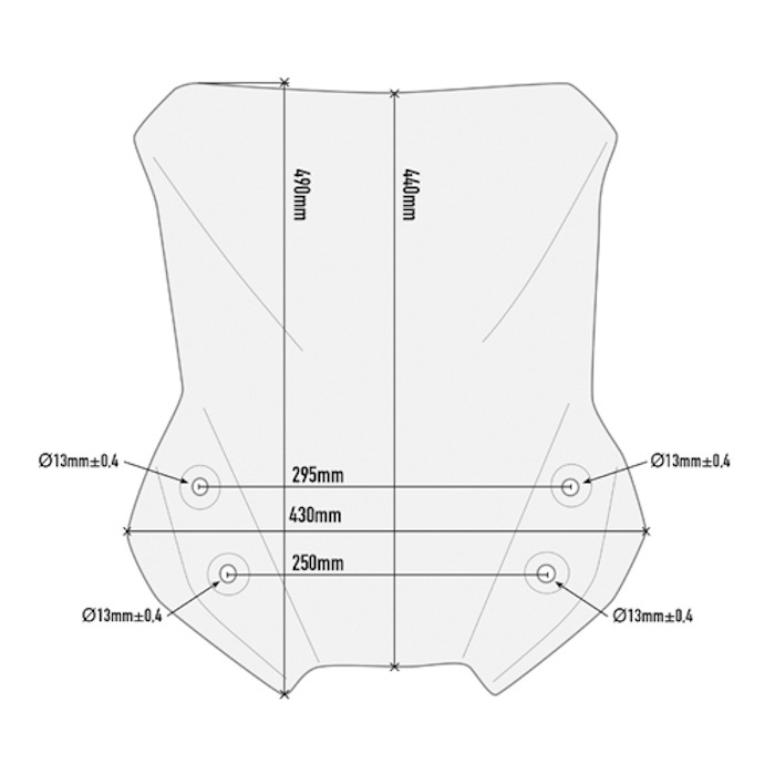 Стекло ветровое GIVI D3112ST Suzuki DL 650 V-Strom (17-18)
