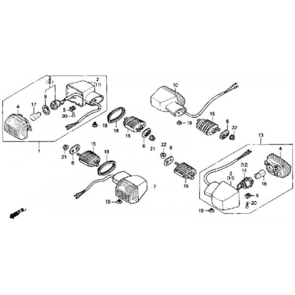Поворотник K-S Technologies CBR900RR (93-95) задний левый