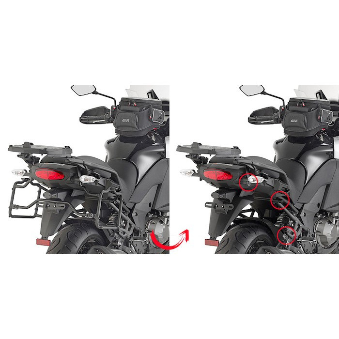 Крепеж боковых кофров KAPPA KLR4113 для KAWASAKI Versys 1000 (2015-2016), цвет Черный