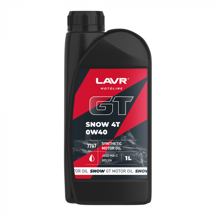 Моторное масло LAVR GT Snow 4T 0W40 SN, 1л