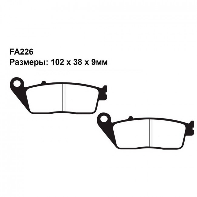 Тормозные колодки синтетические PL226 Sintered