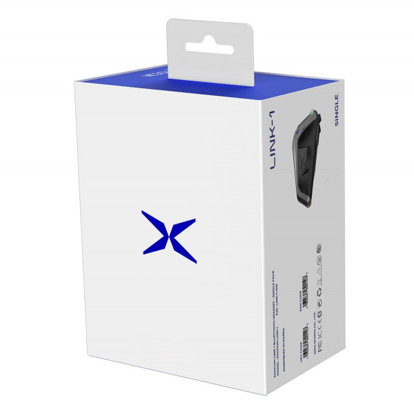 Bluetooth мотогарнитура LINK-1 Single, цвет Серебристый