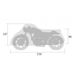 Чехол для мотоцикла Starks SPORT 210x147x86 см, цвет Черный