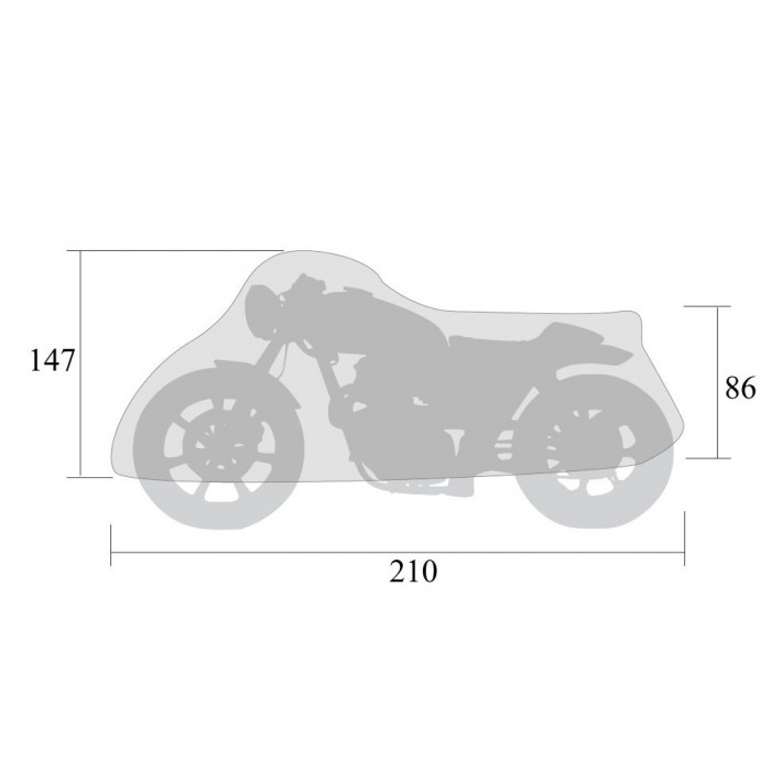 Чехол для мотоцикла Starks SPORT 210x147x86 см, цвет Черный