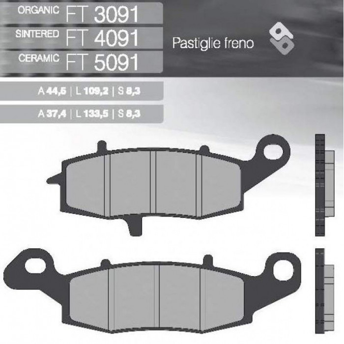 Тормозные колодки Brenta FT 4091 Sintered