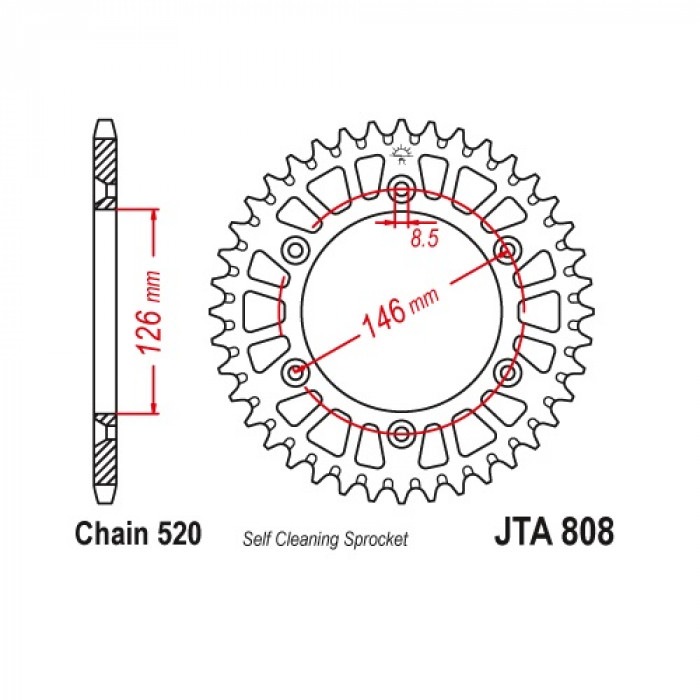 Звезда цепного привода JT JTA808.51