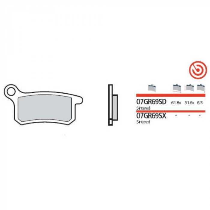 Тормозные колодки Brembo 07GR69SD