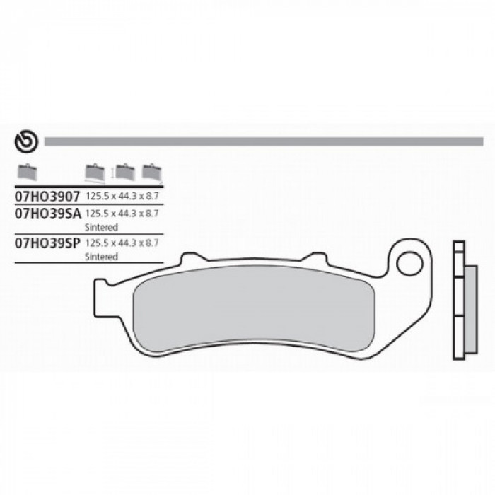 Тормозные колодки Brembo 07HO3907