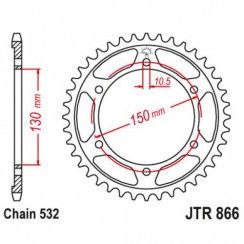 Звезда цепного привода JT JTR866.43