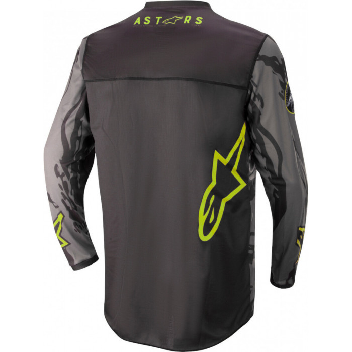 Джерси Alpinestars RACER TACTICAL JERSEY, черно-серо-камуфляжно-желтый, размер M