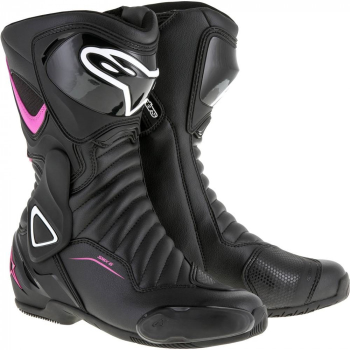 Мотоботы Alpinestars STELLA SMX 6 V2, черно-розово-белый, размер 40