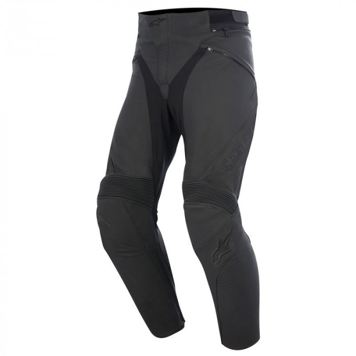Мотобрюки кожаные Alpinestars JAGG LEATHER PANTS, черный, размер 46