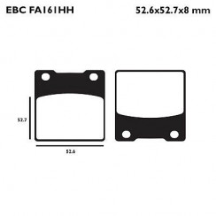 Тормозные колодки EBC FA161HH DOUBLE H Sintered
