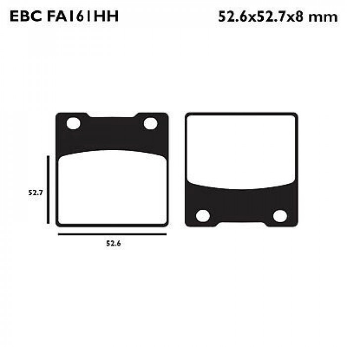 Тормозные колодки EBC FA161HH DOUBLE H Sintered