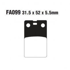 Тормозные колодки органические EBC FA099