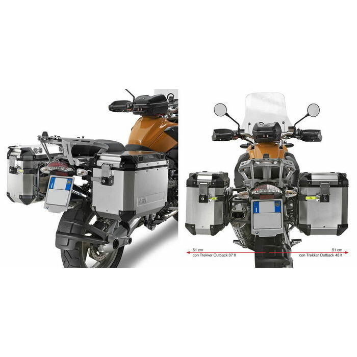 Крепеж боковых кофров GIVI PL684CAM BMW R1200GS (04-12) / R1200GS Adventure (06-13)