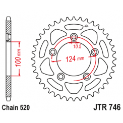 Звезда цепного привода JT JTR746.46